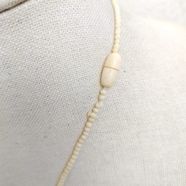 Vintage Hand Made Engraved Bone Necklace 24" - Image 10