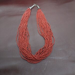 20 Strands necklace Coral Color Beads Necklace 18" long