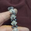 Beautiful Handmade Crystals bracelet white and purple fits 17cm diameter wrist - Image 2