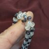 Beautiful Handmade Crystals bracelet white and purple fits 17cm diameter wrist - Image 3