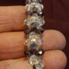 Beautiful Handmade Crystals bracelet white and purple fits 17cm diameter wrist - Image 5