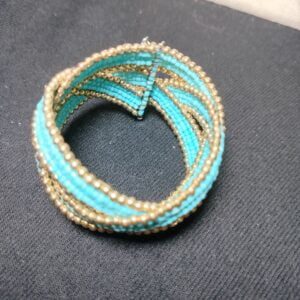 Boho Turquoise Beaded Cuff Bracelet