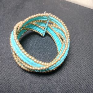Boho Turquoise Beaded Cuff Bracelet
