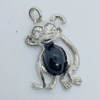Monkey pendant with synthetic stones 4.5cm by 3cm