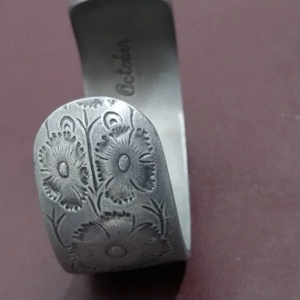 Sallsbury Pewter Handcuff Bracelet Month of October Bracelet ! - Image 4