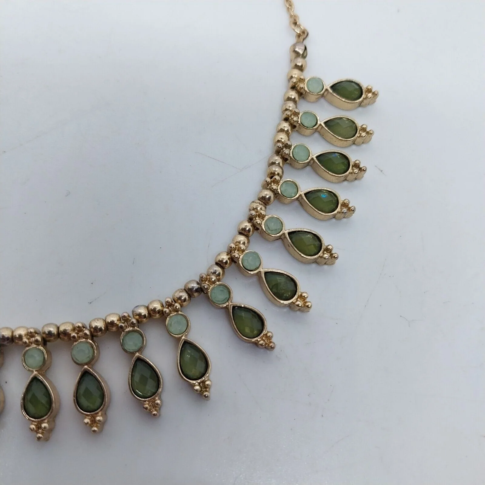 Vintage Charming Charlie gold tone Rhinestone Fancy Necklace - Image 2