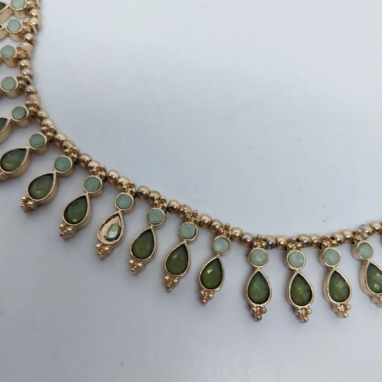 Vintage Charming Charlie gold tone Rhinestone Fancy Necklace - Image 3