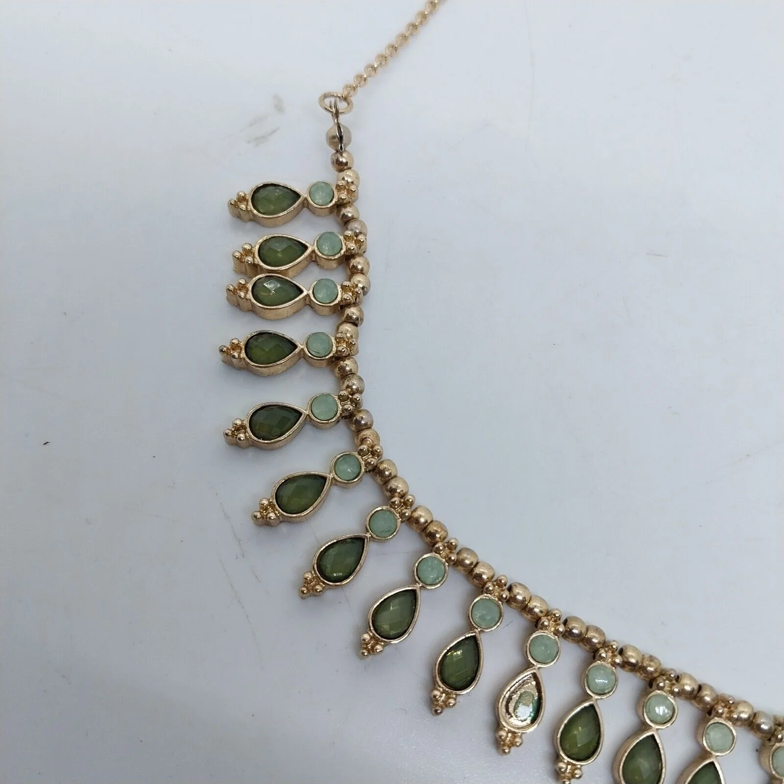 Vintage Charming Charlie gold tone Rhinestone Fancy Necklace - Image 4