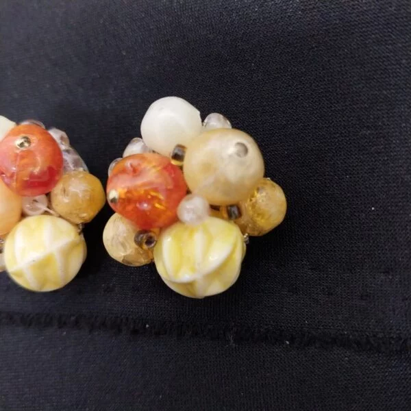 Vintage Hand Made Fruits Resin Earings, Made in West Germany - Image 3