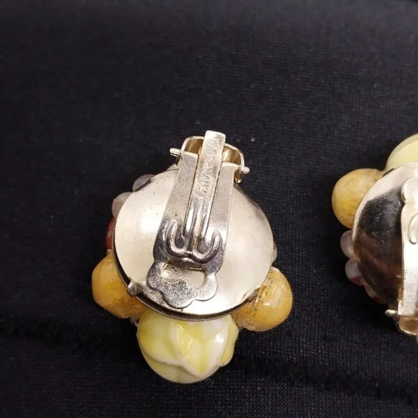 Vintage Hand Made Fruits Resin Earings, Made in West Germany - Image 6