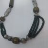 Vintage Handmade Large Green Beads Necklace Olive Green 28" long - Image 2