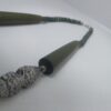 Vintage Handmade Large Green Beads Necklace Olive Green 28" long - Image 5