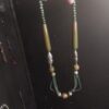 Vintage Handmade Large Green Beads Necklace Olive Green 28" long - Image 9