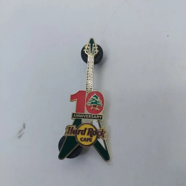 Vintage Rare Limited Edition 300, Beirut Hard Rock Cafe Pin, Guitar, USA 2.4" - Image 2