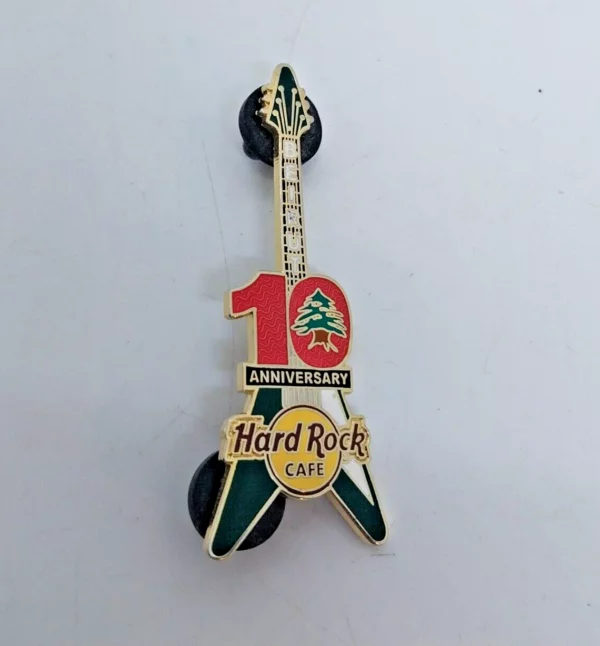 Vintage Rare Limited Edition 300, Beirut Hard Rock Cafe Pin, Guitar, USA 2.4"
