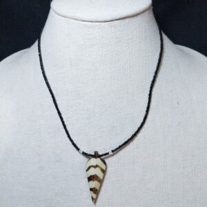 African bone pendant necklace 18 in