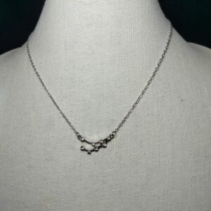 Capricorn Zodiac silver tone necklace 16in