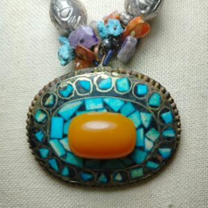 Vintage Agate Handmade Tibetan ethnic necklace for women Boho Nepali