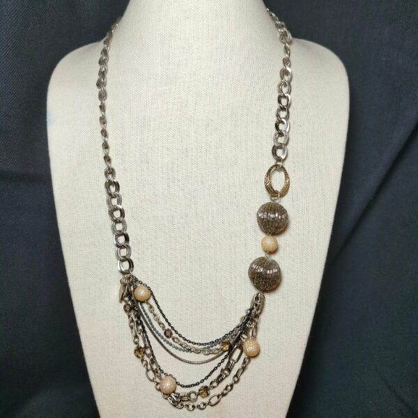 Long gold tone  signed CHICO'S necklace