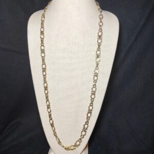 Long gold tone necklace