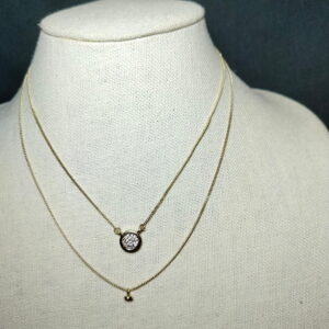 Signed BANANA REBUPLIC gold tone double layers necklace