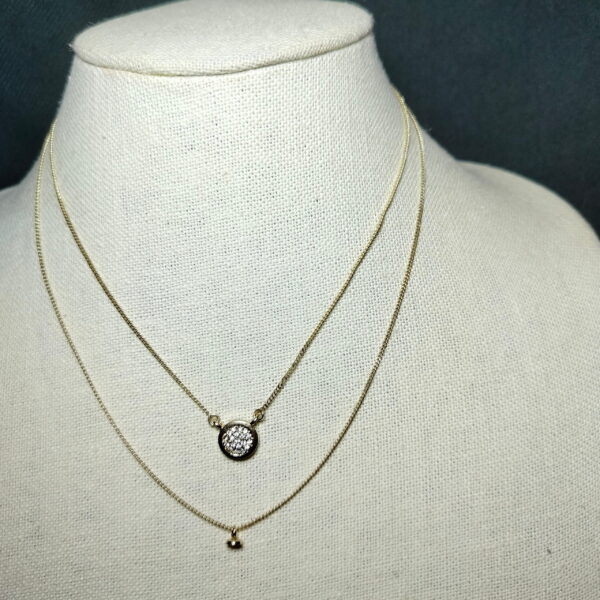 Signed BANANA REBUPLIC gold tone double layers necklace