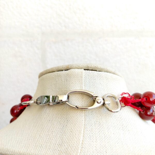Beautiful multi layer red glass bead necklace - Image 2