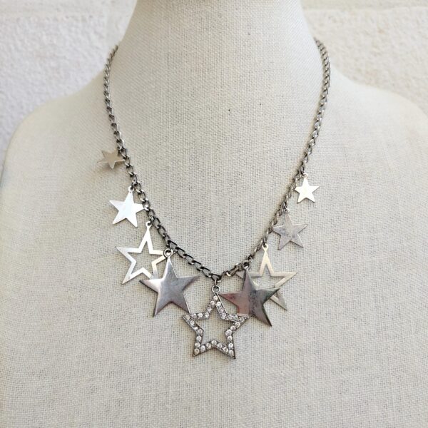 Stunning silver tone Star charm Pendant Necklace - Image 3