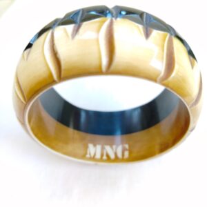 MNG by Mango  Bangle Bracelet Wide Boho Chick Large Acrylic