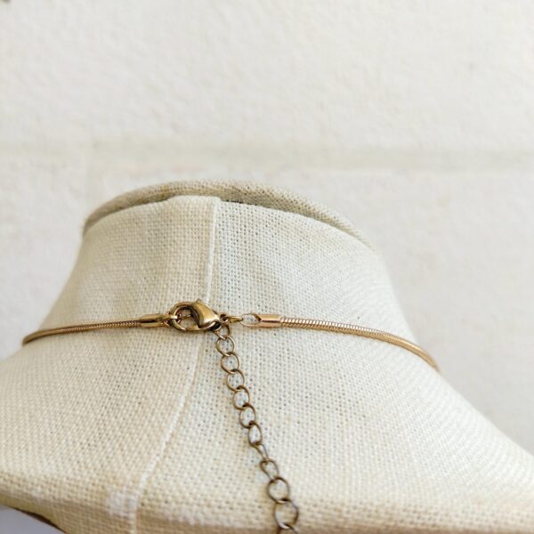 Gold tone Metal Bib Choker Necklace Cleopatra Stick Fashion Statement Texture Jewelry - Image 3