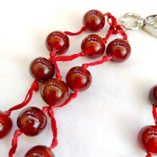 Beautiful multi layer red glass bead necklace - Image 7