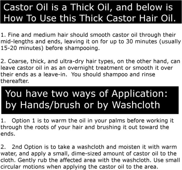 Essentially KateS Castor Oil 16 Fl Oz (Glass Bottle) - Original Unrefined - A Huge Glass Bottle with a Pump - 100% Pure and Natural, Cold Pressed, and Hexane-Free - Hair and Body  Beauty & Personal Care - Image 6