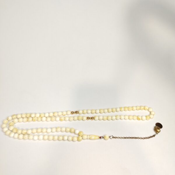 Amber Sand Prayer Beads Misbaha – Handcrafted Islamic Tasbih (99 Beads)مسبحة من تراب الكهرب 99 حبة اصليه 100% - Image 6