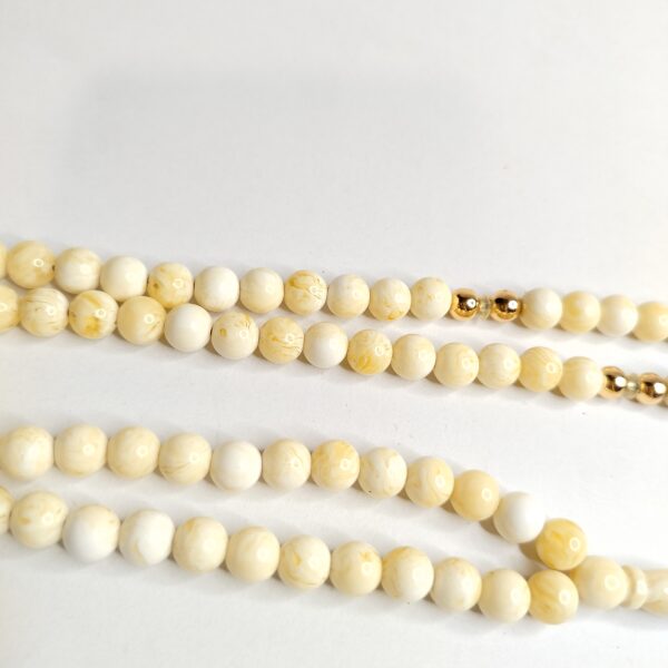 Amber Sand Prayer Beads Misbaha – Handcrafted Islamic Tasbih (99 Beads)مسبحة من تراب الكهرب 99 حبة اصليه 100% - Image 4