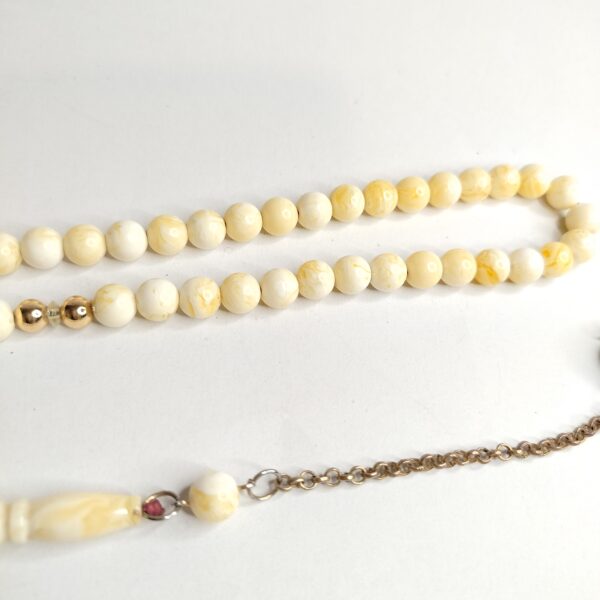 Amber Sand Prayer Beads Misbaha – Handcrafted Islamic Tasbih (99 Beads)مسبحة من تراب الكهرب 99 حبة اصليه 100% - Image 3