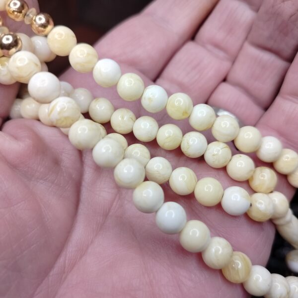 Amber Sand Prayer Beads Misbaha – Handcrafted Islamic Tasbih (99 Beads)مسبحة من تراب الكهرب 99 حبة اصليه 100% - Image 2