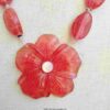 Bold Red Floral Statement Necklace - Image 2