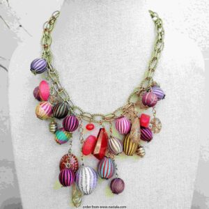 Chunky Multicolor Beaded Statement Necklace – Bold & Playful