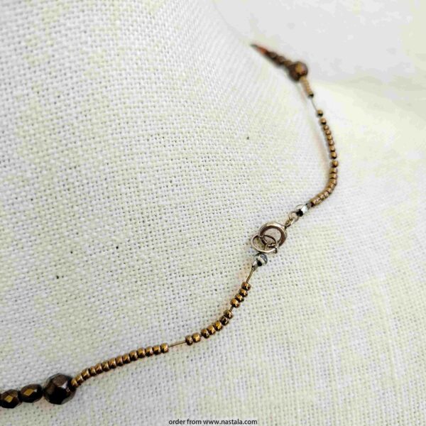 Orange Stick Stone Fringe Necklace – Boho Sunset Gemstone Jewelry - Image 3