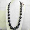 Glossy Brown Heart Bead Necklace
