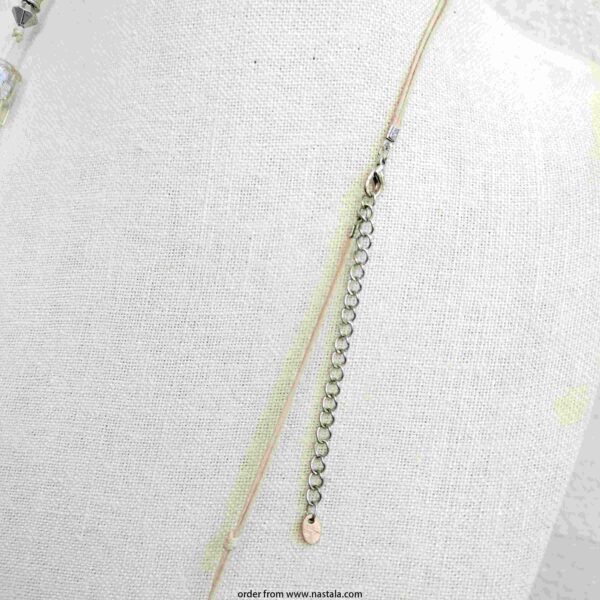 Resin Cube and Pearl Bead Necklace – Modern Boho Statement - Image 2