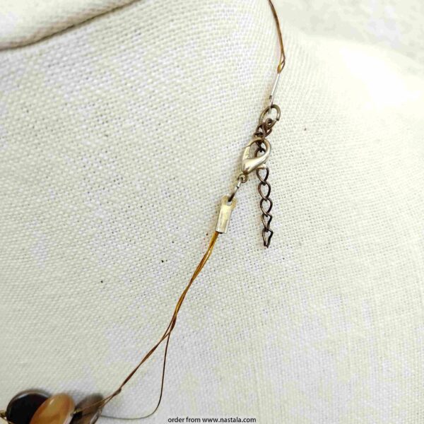 Natural Earth Tones Shell Disc Necklace - Image 2