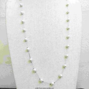Minimalist Faux Pearl Bead Chain Necklace
