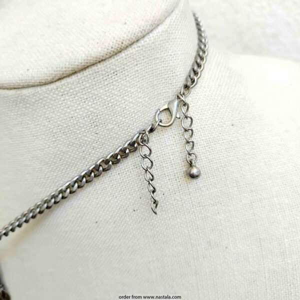 Statement Gold Disc Layered Necklace on Chunky Chain - Image 2