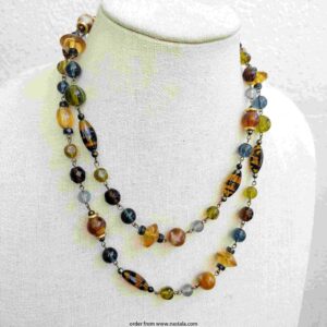 Multicolor Glass Bead Layered Boho Necklace