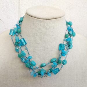 Turquoise Multi-Strand Beaded Necklace