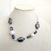 Snowflake Obsidian and Pearl Beaded Necklace - Image 2