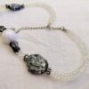 Snowflake Obsidian and Pearl Beaded Necklace - Image 3