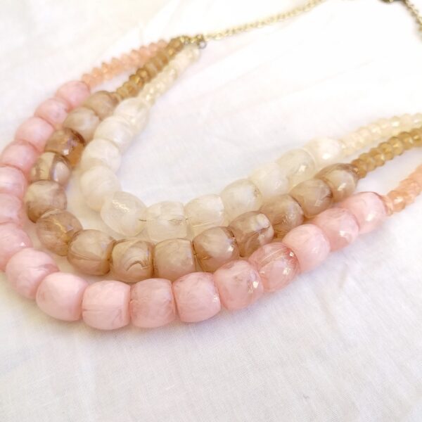 Multicolor Chunky Bead Statement Necklace - Image 2