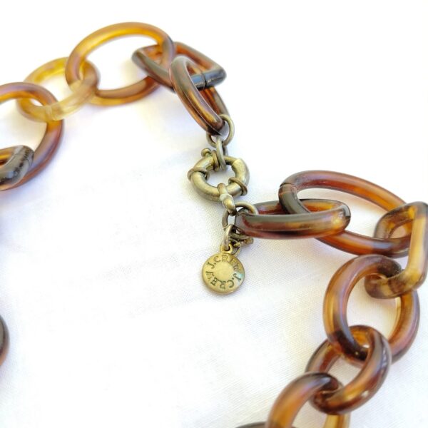 Faux Tortoiseshell Link Necklace - Image 3